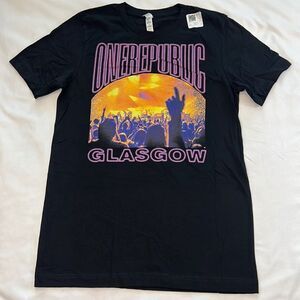 One Republic Glasgow Unisex Black Short Sleeve Graphic Tee Size Small